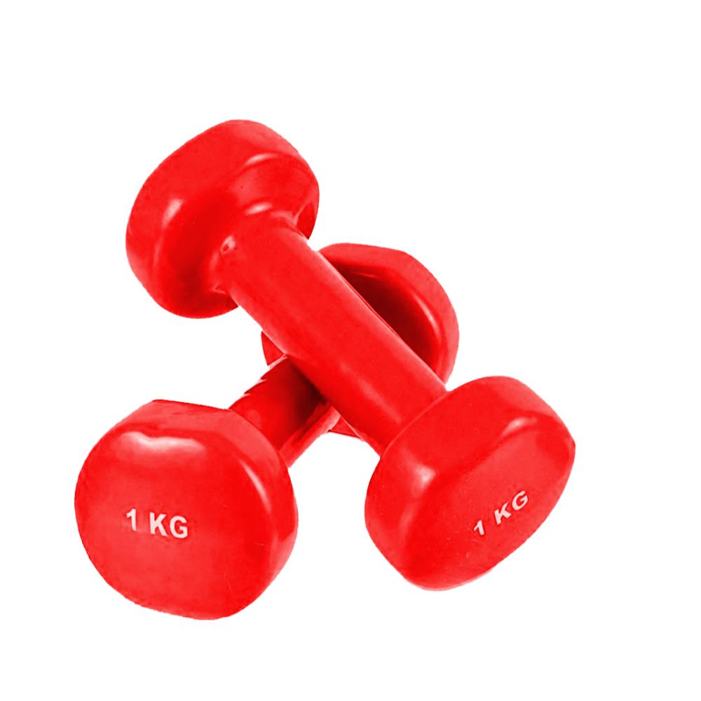 Mancuernas 1 kg Winner Pack x 2 Unidades Color Rojo